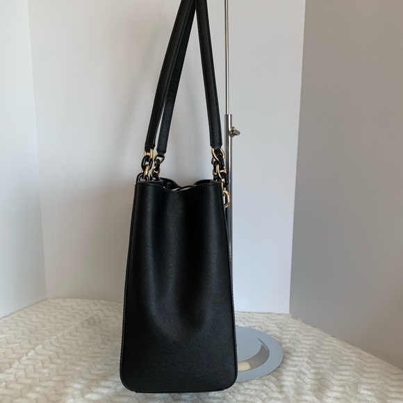 NWT MK Black leather Sofia large tote bag MSRP$428 - Picture 5 of 7